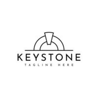 design de logotipo de keystone criativo vetor