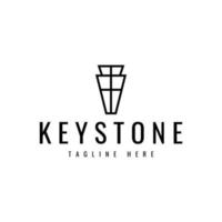 design de logotipo de keystone criativo vetor