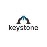 design de logotipo de keystone criativo vetor
