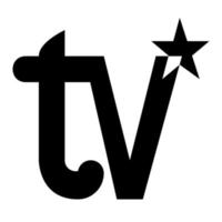 conceito de design de vetor de logotipo de tv. logotipo para projeto digital.