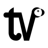 conceito de design de vetor de logotipo de tv. logotipo para projeto digital.