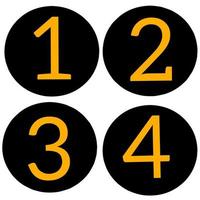 conjunto de design de ícone de número, contando o vetor de ícone de número