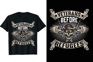 design de camiseta veterano vetor