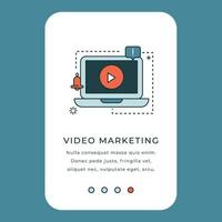 ilustração de marketing de vídeo vetor