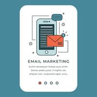 ilustração de e-mail marketing vetor