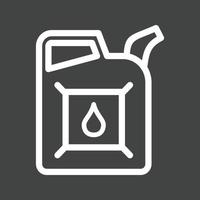 ícone invertido de linha de lata de óleo vetor