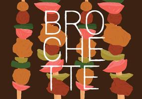 Livre Colorido vetor de Brochette Food