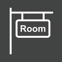 ícone invertido da linha de sinal dos quartos vetor