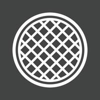ícone invertido de linha de waffle vetor