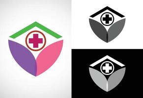 design de ilustração vetorial de modelo de logotipo médico de saúde. ícone médico vetor