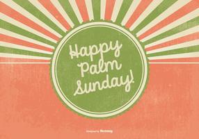 Ilustração retro feliz de palmeira de domingo vetor