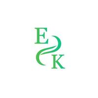 ek design de logotipo de cor verde para sua empresa vetor