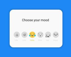 escala de emoções emoji vetor