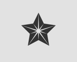 silhueta de vetor ícone estrela isolada no fundo branco.