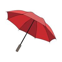 ilustração de guarda-chuvas vermelhos vetor