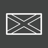 ícone invertido da linha escócia vetor
