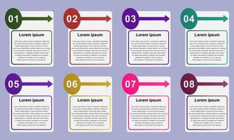 conjunto de coleção de design de modelo de infográfico de negócios. ilustração vetorial. traço editável fácil. eps 10. vetor