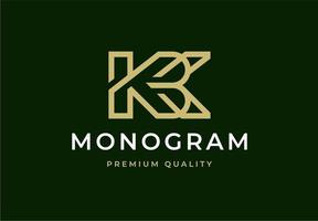 design de logotipo kb inicial de monograma de carta de luxo elegante moderno vetor