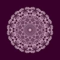 arte de mandala de vetor livre indiano floral com um fundo simples