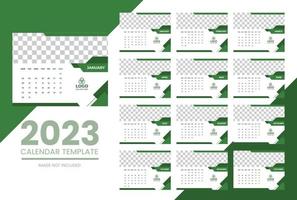 Ilustração em vetor ano civil de 2023. a semana começa no domingo. modelo de calendário anual 2023. design de calendário
