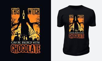 desenho de t-shirt halloween vetor