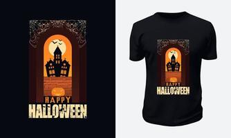 desenho de t-shirt halloween vetor