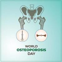conceito de dia mundial da osteoporose. 20 de outubro. modelo para plano de fundo, banner, cartão, pôster. ilustração vetorial. vetor