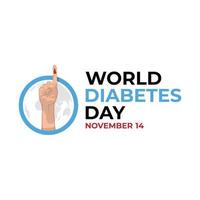 vetor de design de conceito do dia mundial do diabetes