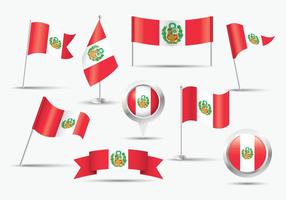 Bandeira de Peru grátis vetor