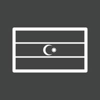 ícone invertido de linha do azerbaijão vetor