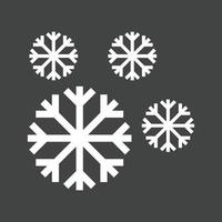 ícone invertido de linha de queda de neve vetor