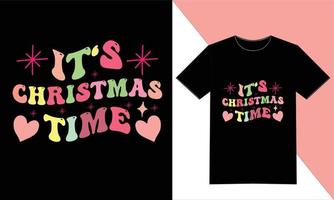 design de camiseta de natal vetor