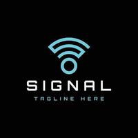 design de logotipo de sinal wifi carta moderna s vetor