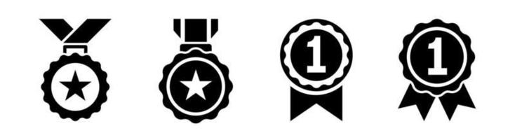 elemento de design de ícone de medalha de campeão adequado para sites, design de impressão ou aplicativo vetor