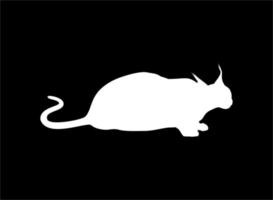 silhueta de gato caracal para logotipo, pictograma, site ou elemento de design gráfico. ilustração vetorial vetor