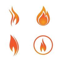 vetor de logotipo de chama de fogo, conceito de logotipo de petróleo, gás e energia