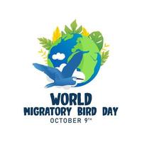 design do dia mundial das aves migratórias vetor