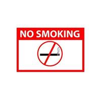 sinal de vetor de zona proibida para fumar