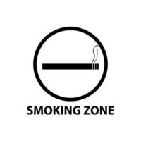 ilustração de sinal vetorial de zona de fumo vetor