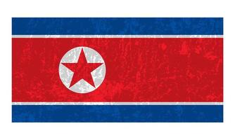 bandeira da coreia do norte, cores oficiais e proporção. ilustração vetorial. vetor