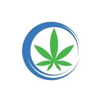 folha de cannabis natureza logotipo simples vetor