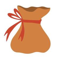 cesta de vime em estilo boho. decoração para casa, interior, decorações e natal. ilustração desenhada à mão isolada no fundo branco vetor