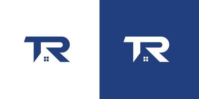 design de logotipo imobiliário de iniciais tr moderno e legal vetor