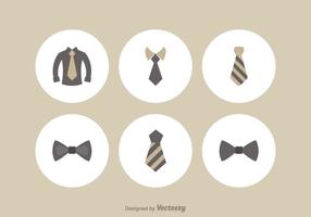 Conjunto de ícones de vetores de cravat grátis