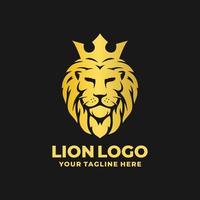 vetor de design de logotipo de leão