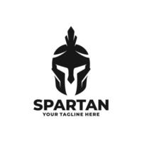 vetor de design de logotipo espartano. logotipo do capacete espartano