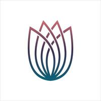 logotipo da flor de lótus. modelo de design vetorial de estilo de contorno de ícones de lótus para eco, beleza, spa, ioga vetor