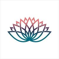 logotipo da flor de lótus. modelo de design vetorial de estilo de contorno de ícones de lótus para eco, beleza, spa, ioga vetor