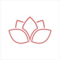 logotipo da flor de lótus. modelo de design vetorial de estilo de contorno de ícones de lótus para eco, beleza, spa, ioga vetor