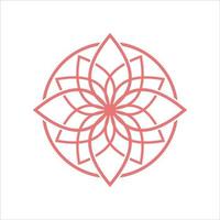 logotipo da flor de lótus. modelo de design vetorial de estilo de contorno de ícones de lótus para eco, beleza, spa, ioga vetor